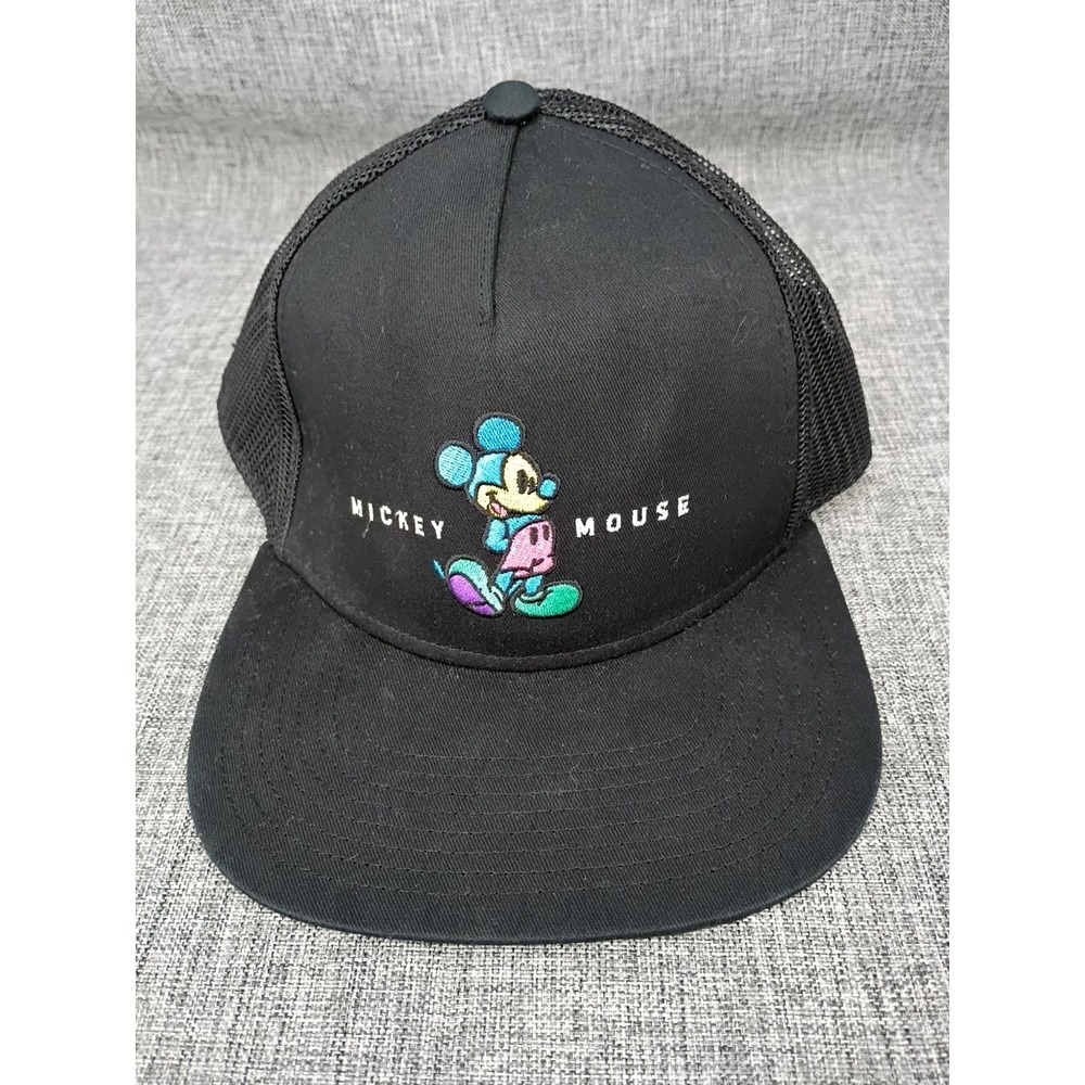 NEFF Disney Mickey Mouse Trucker Snapback Hat Black Adult Adjustable Cap Pastel